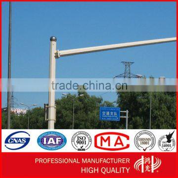 Galvanized Single Arm Traffic Telescopic cctv Camera monitor pole for Road