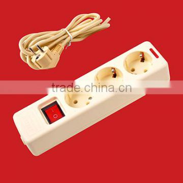 3 gang sockets with light tabletop extension socket