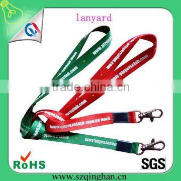 Bright color nylon custom lanyard string with silk printed logo