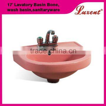 Colorful Ceramic Wash Room 17"Lavatory Basin Light Blue photo-3