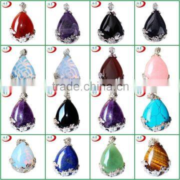 Teardrop Shape Nixed Gemstone Jewelry Pendant & Charm