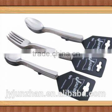 Supermarket hot sell cutlery with hang tag and low price