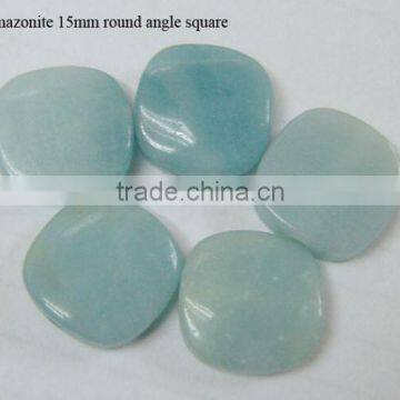 Gemstone amazonite round angle square jewelry beads