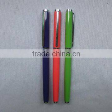 Gift for vip client ball-point pen with custom logo free ink roller pen with different colors