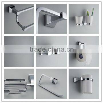 2015 year hotel wall mounted brass chromed OEM factory price bathroom set bathroom accessory