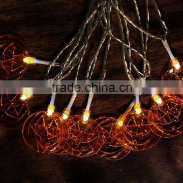 Halloween 10LED Flat Pumpkin Light Chain