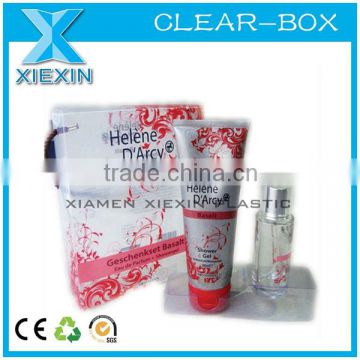 oem clear cosmetic gift set packaging box