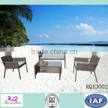 Promotional Wicker Sofa Sets Steel Frame PE Rattan