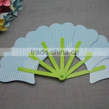 promotional colorful plastic pp fan hand held folding fan foldable hand fan for advertisement