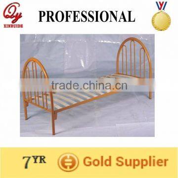 modern metal/iron bed with wooden base,steel bedroom designs furniture sets China 2013 B-08