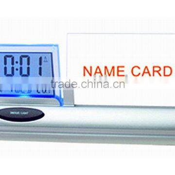 tranparent lcd card holder clock