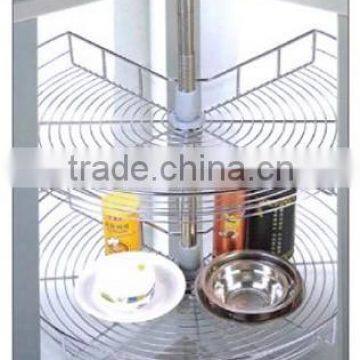 TKK Chrome Rotating Stainless Steel Tray Wire Lazy Susan Basket photo-2