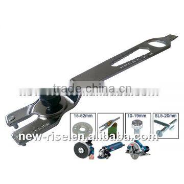 Multi-functional adjustable pin spacing spanner bottle opener for angle grinder circular saw blade replacement wrench