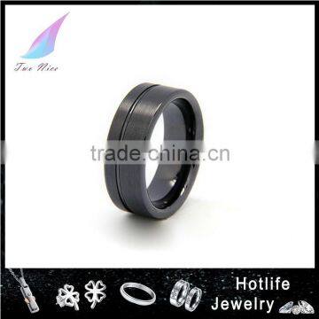 2015 Fashion Jewelry ceramic engrave name black gay men ring