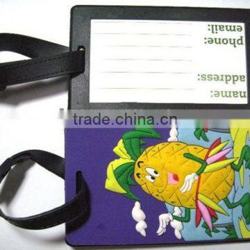 promotional custom airline soft pvc luggage tag