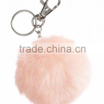 Fur Ball Key Chain,key Chain Parts,metal Alloy Keychain,pom Pom Ball Keychain photo-3