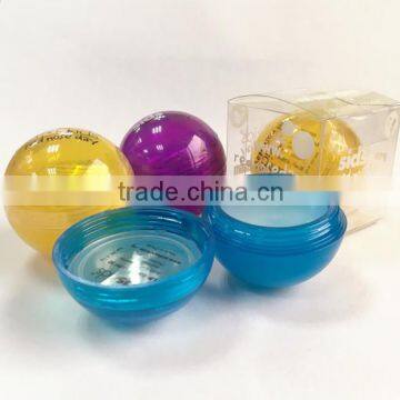 Translucent roller and round ball shaped lip balm