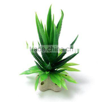 New Aquarium Artificial Aquatic Aloe Grass Plant Fish Tank Ornament Plant Decoration