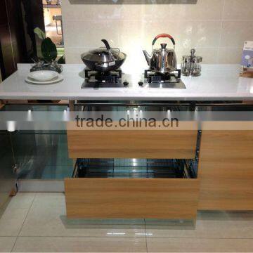 Hot sale UV painting veneer Acrylic banging MDF modular kitchen price is reasonable with top quality