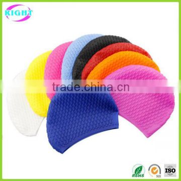 New design waterproof silicone latex swim cap