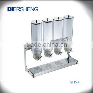 Stainless Steel Four Heads Cereal Dispenser For Sale,Plastic Bulk Cereal Dispenser