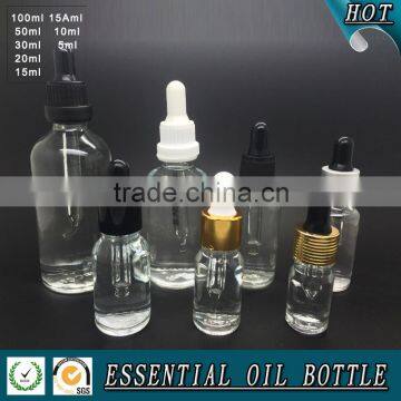 5ml 10ml 15ml 30ml 50ml 100ml clear glass essential oil bottle                        
                                                Quality Choice