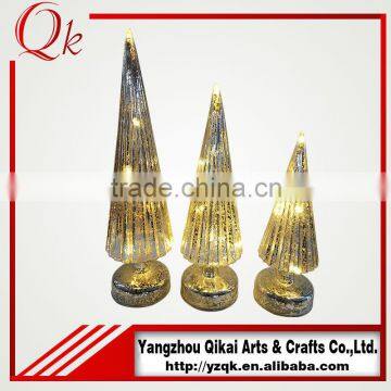 supplier of glass christmas tree with led light for europe and US market