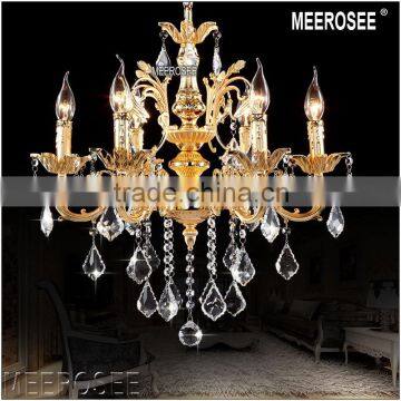 Prompt Shipping Classic Metal Crystal chandelier Gold Color Crystal Luster Hanging Lamp MD8861