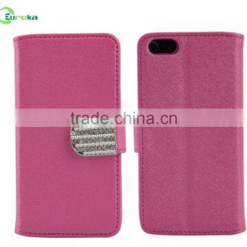 2014 Popular design folio pu leather luxury case for IPhone 5,5s,5g