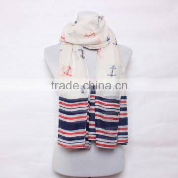 Europe and America 2015 Spring Fancy Anchors Fresh Cotton Scarf for Women ,Fashion Magic Scarf With HIgh Quality photo-2
