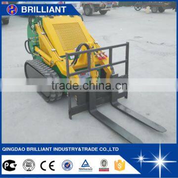 Compact Skid Steer Loader with Pallet Fork Attachment