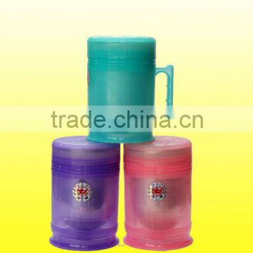 Green Plastic Vacuum Jar With Glass Refill