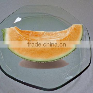 hexagon clear glass fruit plate