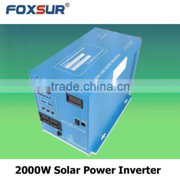 Foxsur High Quality Pure Sine Wave Inverter 24V dc to 230V AC 2000W Off Grid Solar Power Inverter With Controller photo-2