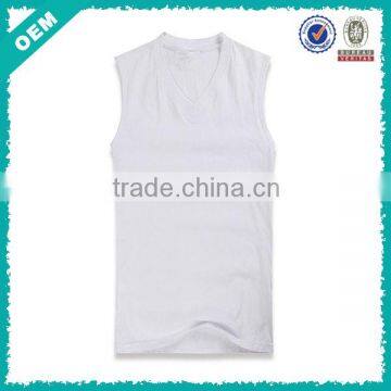 Bestseller ! 2014 Popular High Quality Cotton Bulk Men White Tank Tops (lyt-04000217)