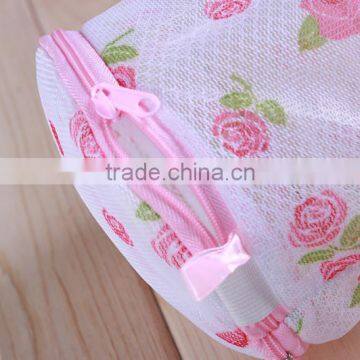 YIWU RODA 100% Polyester Mesh Printed Folding Cylindrical Laundry Bag photo-5