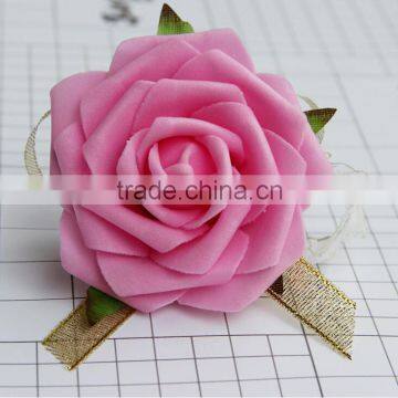 Customized Emulational Rose Wrist Flower For Wedding