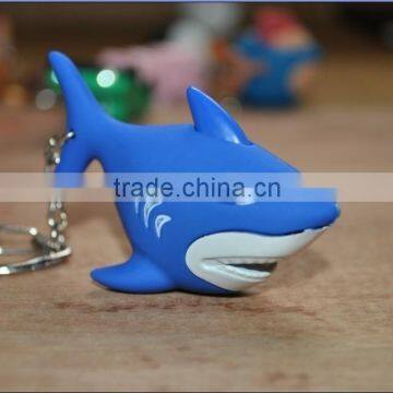 design your shark LED keychain