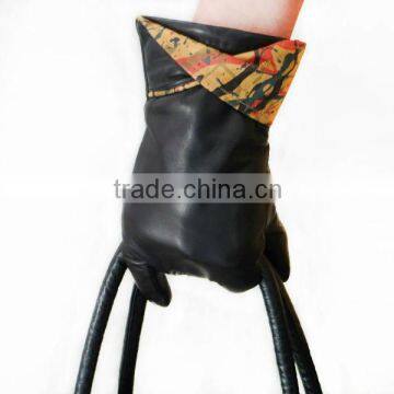 leopard cuff stylish xxl leather gloves