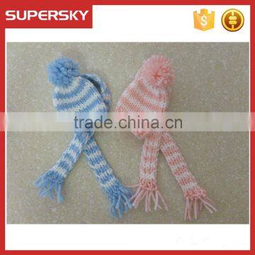 C1570 Wine Bottle Cover for Christmas Wine Bottle Knit Hat Scarf Set Decorations for Wine Bottle photo-5