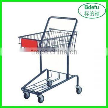 Two Layers Supermarket Shopping Trolley