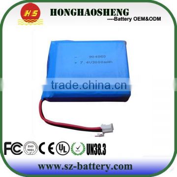 7.4v 3000mah Rechargeable Battery Lifepo4 Battery For atv Electric battery