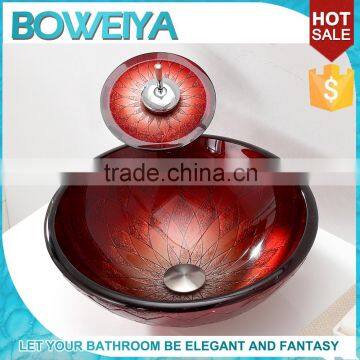 Guangdong Sink Lavatory Decorative Glass Art Basin