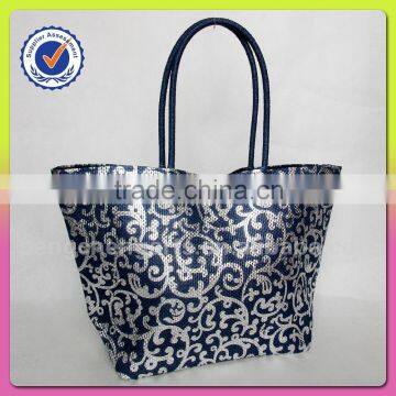 cheap tote bag and polyester with paper straw handbags