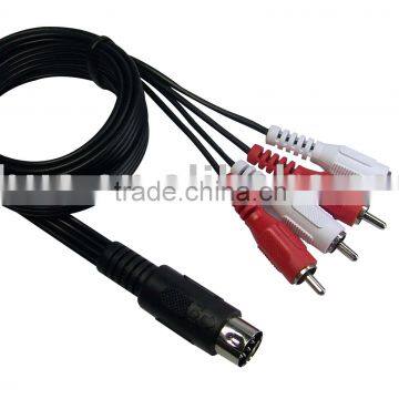 DIN5PIN Plug to 4RCA Plugs