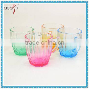 7oz Drinking Glass Colored Coffee Cup with Handle Glass Tea Cup