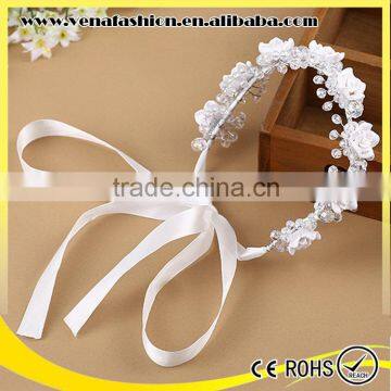Metal Rhinestone Flower Garland Headband, Flower Adult Headbands photo-3