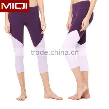 2016 New designe female running pants with mixed colors yoga leggings yoga capri pants