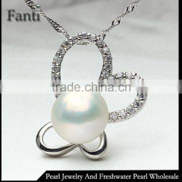 Fine jewelry sterling silver 925 real pearl pendant design