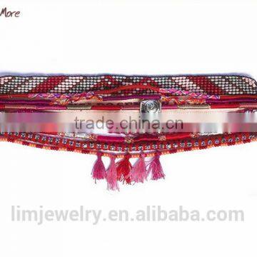 Womens fashion bead multi layer french stylish handmade weave bracelet with tassel